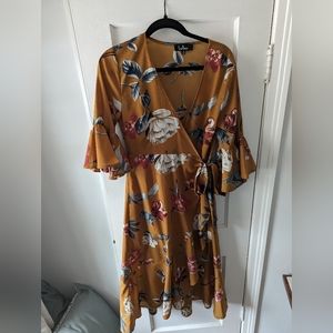 Lulu's midi floral wrap dress